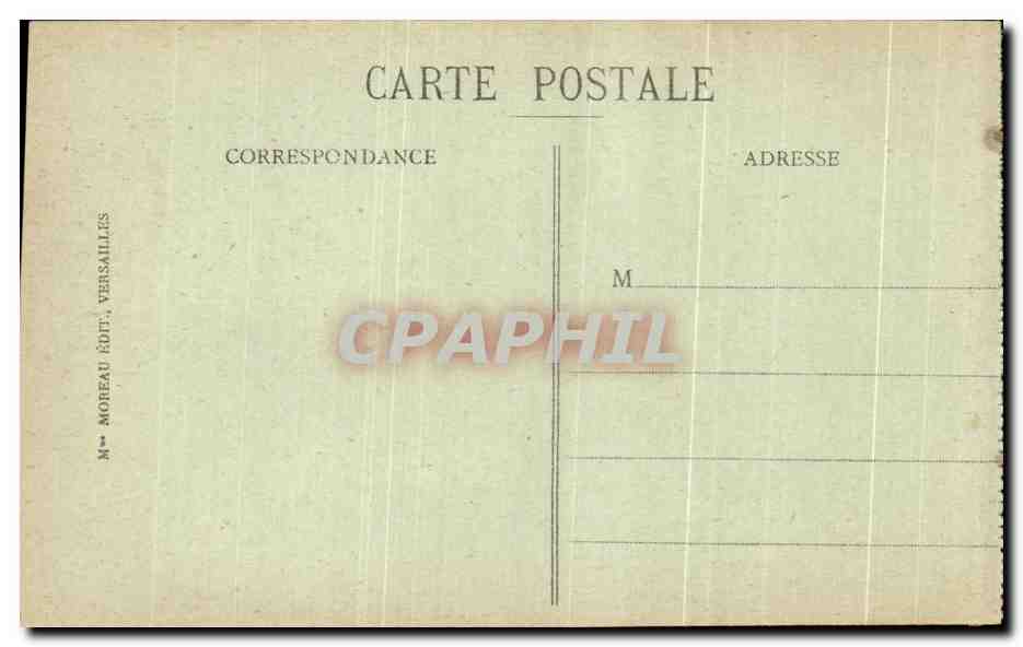 CPA Versailles Le Parc Combat des Animaux et Alliee des Trois Fontaines — Verso