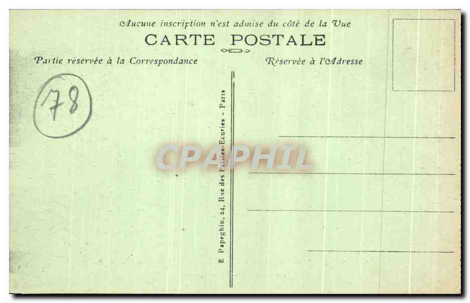 CPA Versailles Le parc des Bains d'Appollon — Verso