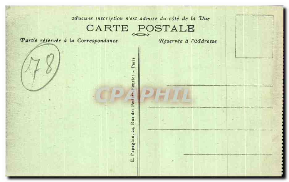 CPA Versailles Le chateau et l'orangerie — Verso