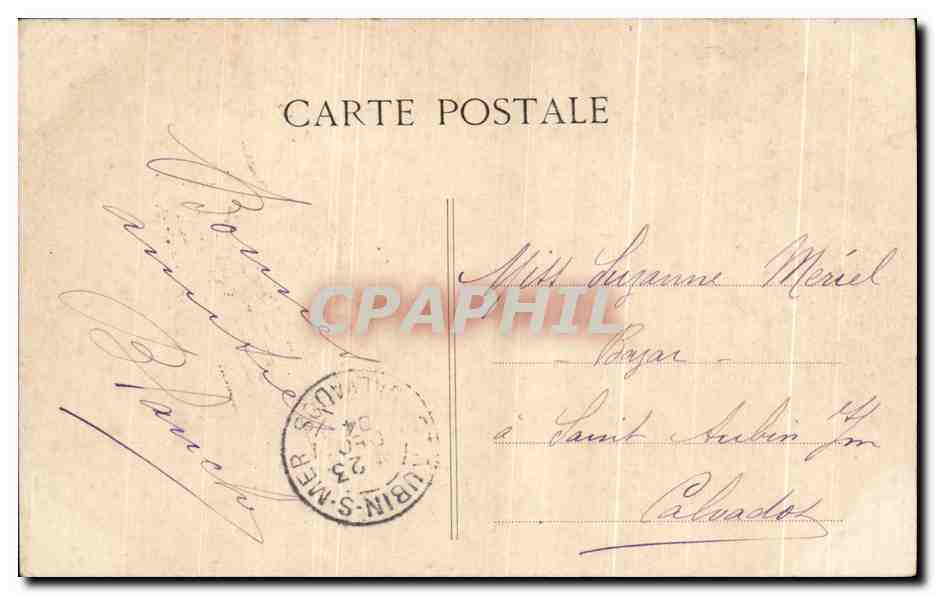 CPA Paris Fontaine Place Daumesnil Ancienne fontaine du chateau d'eau Lions — Rückseite