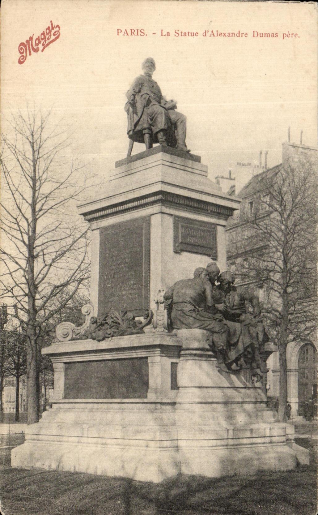 CPA Paris La Statue d'Alexandre Dumas pere
