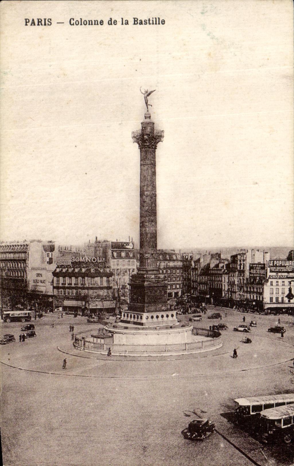 CPA Paris Colonne de la Bastille 