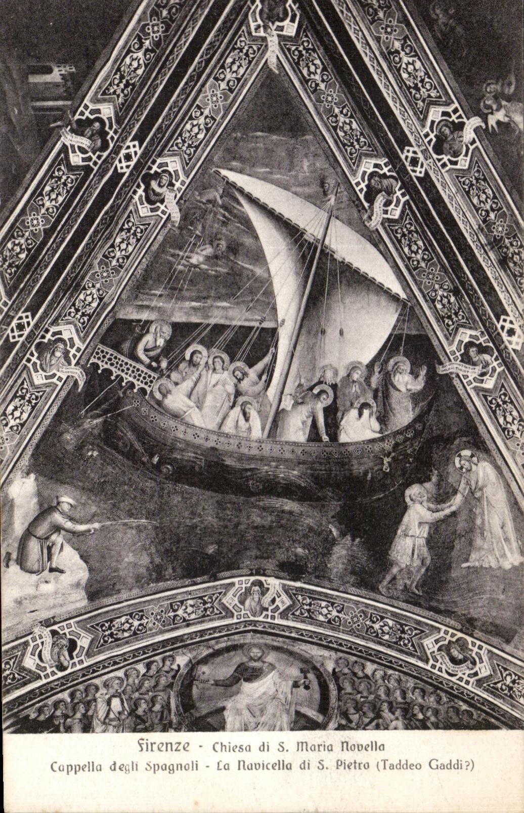 CPA Firenze chiesa di S moria Novella Capella Degit Spagnoli La Navicella di S Pieytro