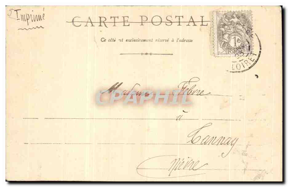 CPA Tour du Cloitre Saint Paul Orleans — Back