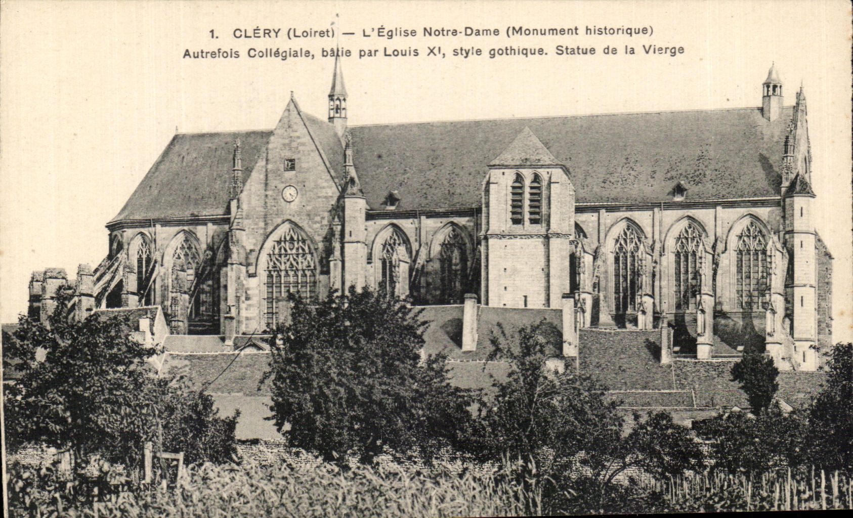 CPA Clery L'eglise Notre Dame Autrefols Collegiale