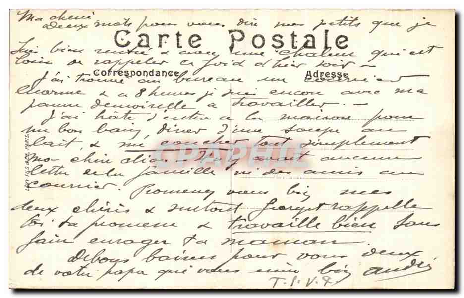CPA Pau L'Hotel Gassion — Rückseite