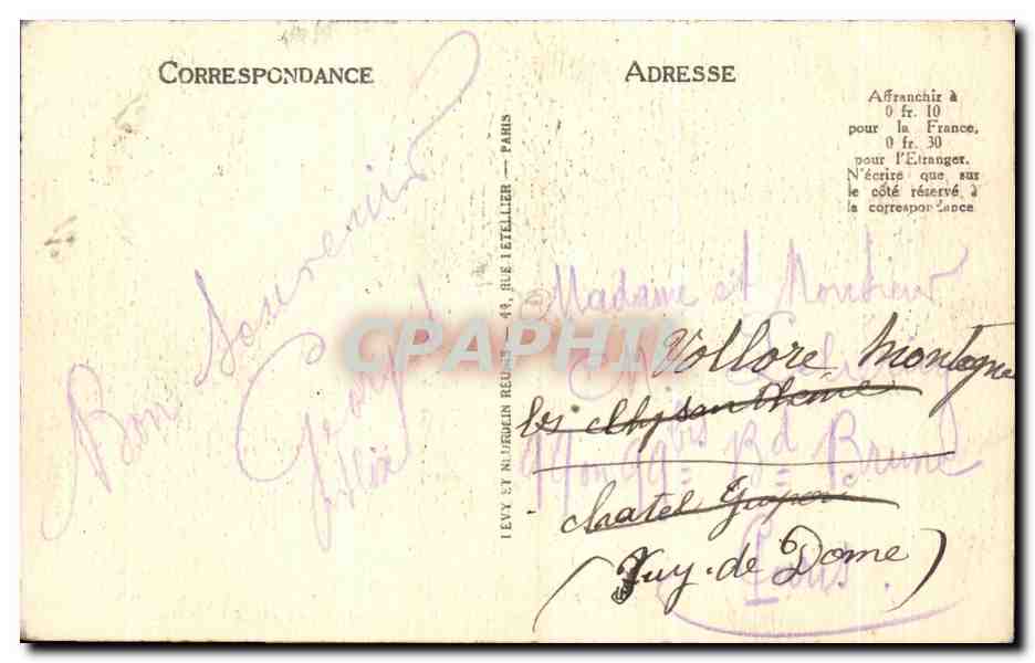CPA Cannes La Promenade De La Croisette Et Le Mont Chevalier — Verso