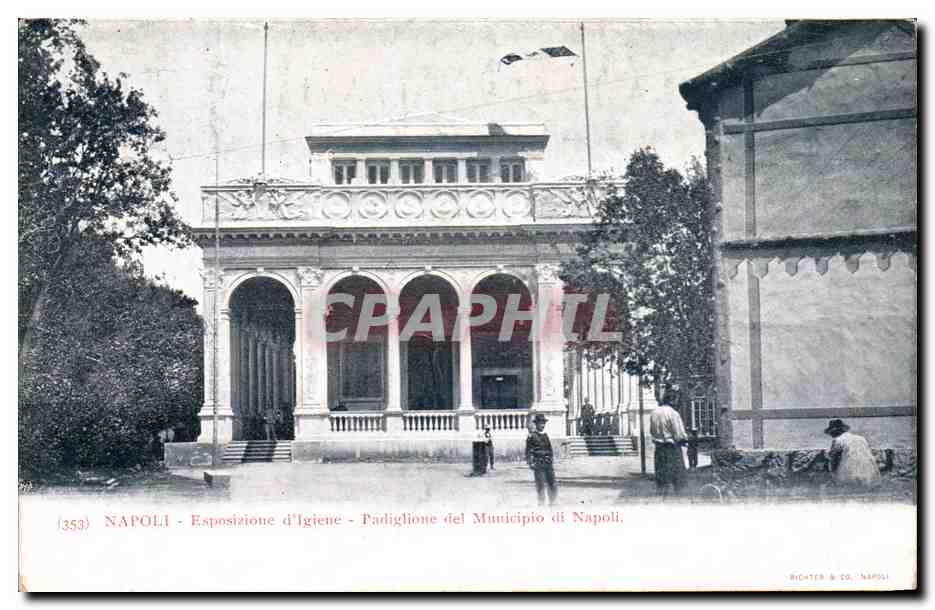 CPA Napoli Esposizione D'lgiene Padiglione del Municipio du Napoli