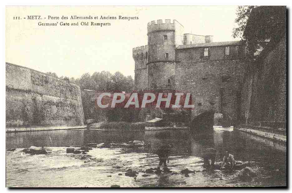 Metz - Porte des Allemands et Anciens Remparts — Cartes d'Autrefois, Édito-Service S.A.