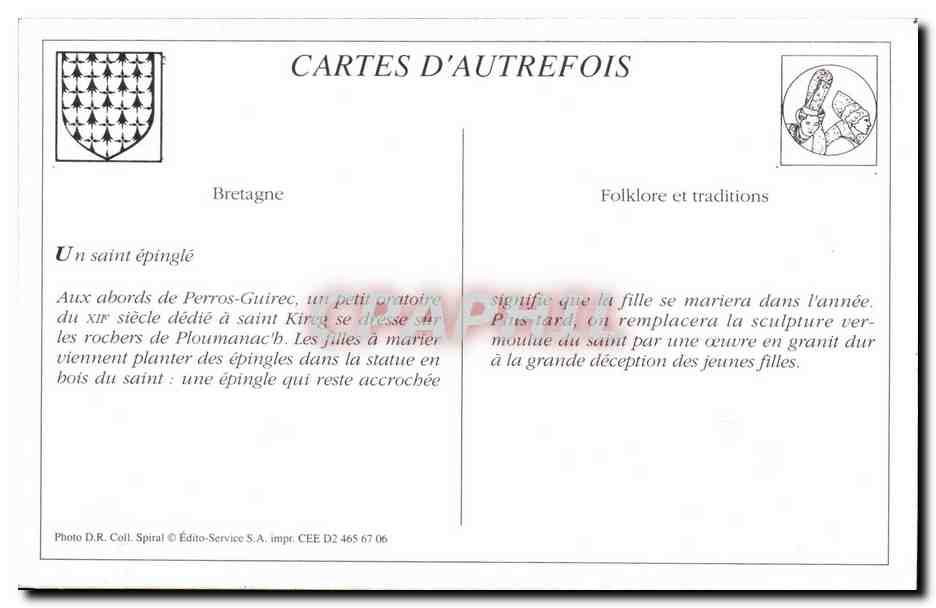 Ploumanach (C.-du-N.) — Oratoire de Saint-Guirec — Édito-Service S.A. n° D2 465 67 06 — Reverso