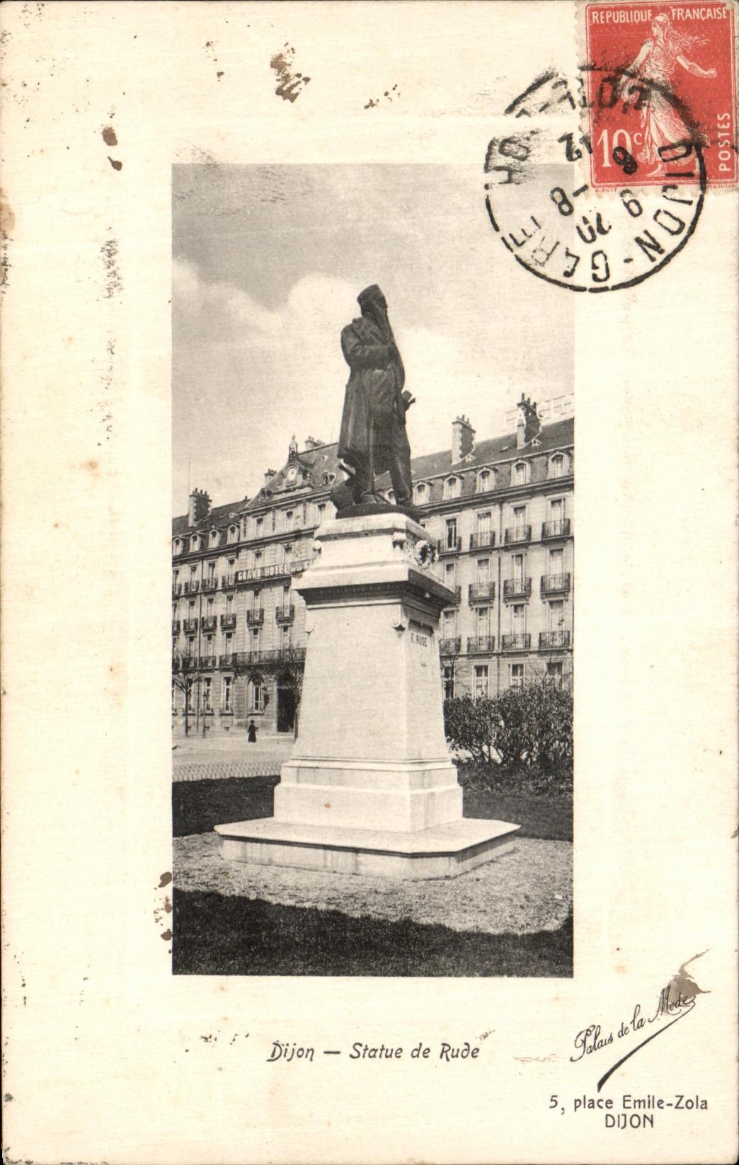 CPA Dijon Statue de Rude