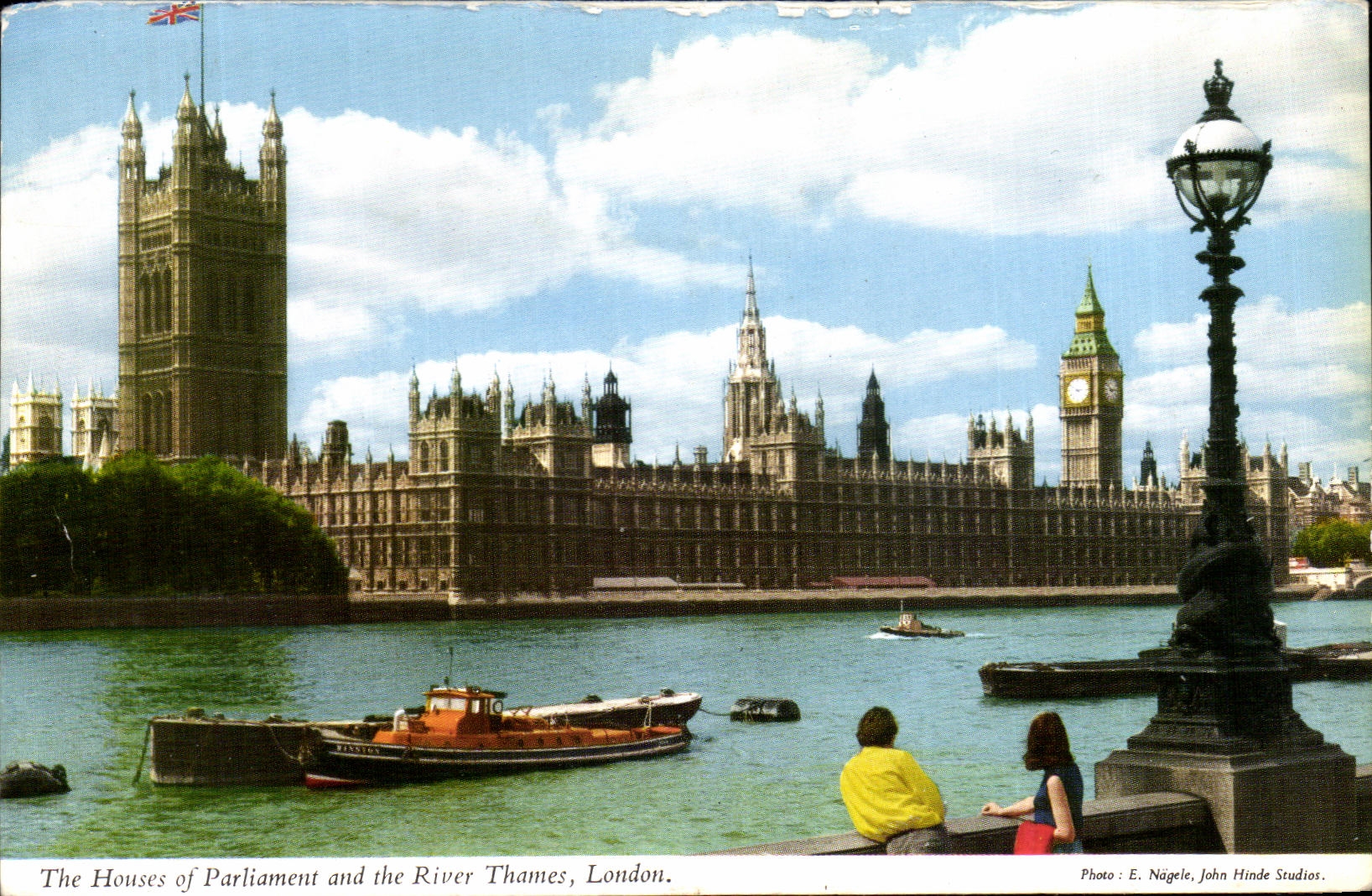 CPA The Houses of Parliament and the River Thames London