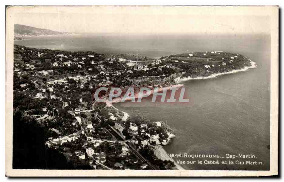 CPA Roquebrune Cap Martin Vue sur le Cabbe et le Cap Martin