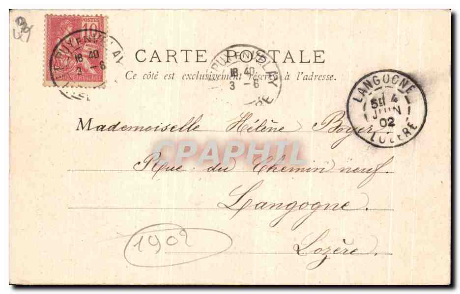 CPA Le Puy Le Cloitre — Rückseite