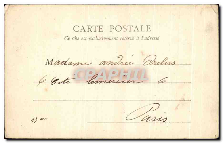 CPA Chateau de Chantilly la Chapelle Le Coeur des Conde — Verso