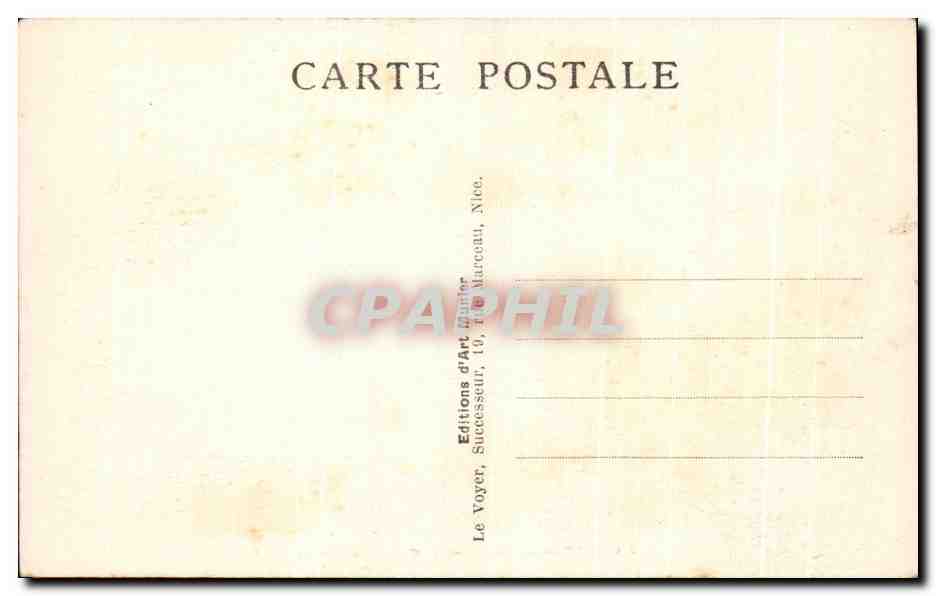 CPA Nice Jardin Albert 1er St Mont Boron — Rückseite
