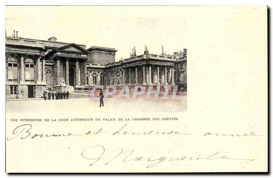 REPRO Vue Interieure De La Cour D'Honneur Du Palais De La Chambre Des Deputes Paris 