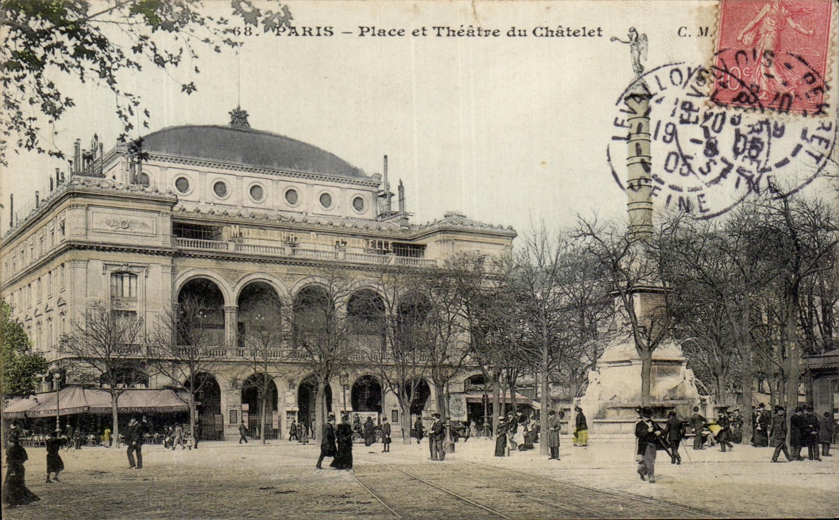 CPA Paris Place et Theatre du Chatelet