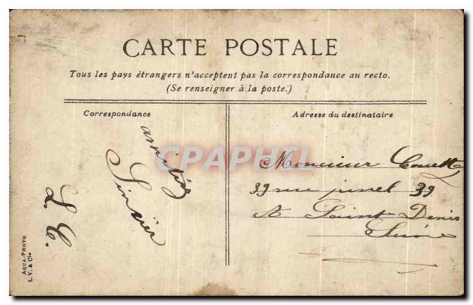 Paris. Jardins du Trocadéro — Lionie, éditeur n°729 — Rückseite