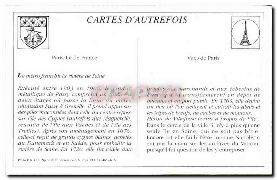 REPRO Paris Viaduc du Metropolitain — Rückseite