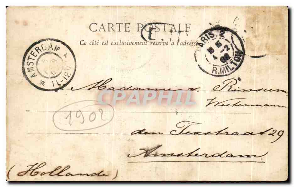 CPA Paris La Tour Saint Jacques — Rückseite