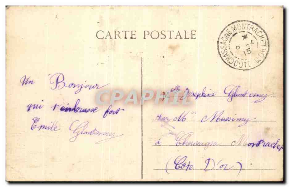 CPA Paris Notre Dame — Verso