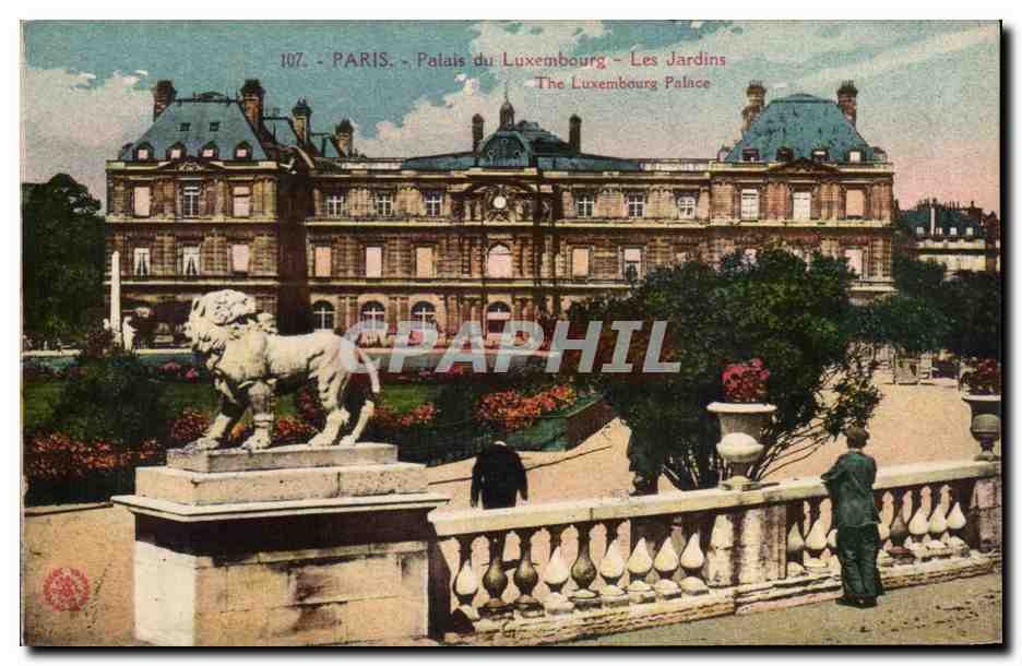 CPA Paris Palais du Luxembourg Lion