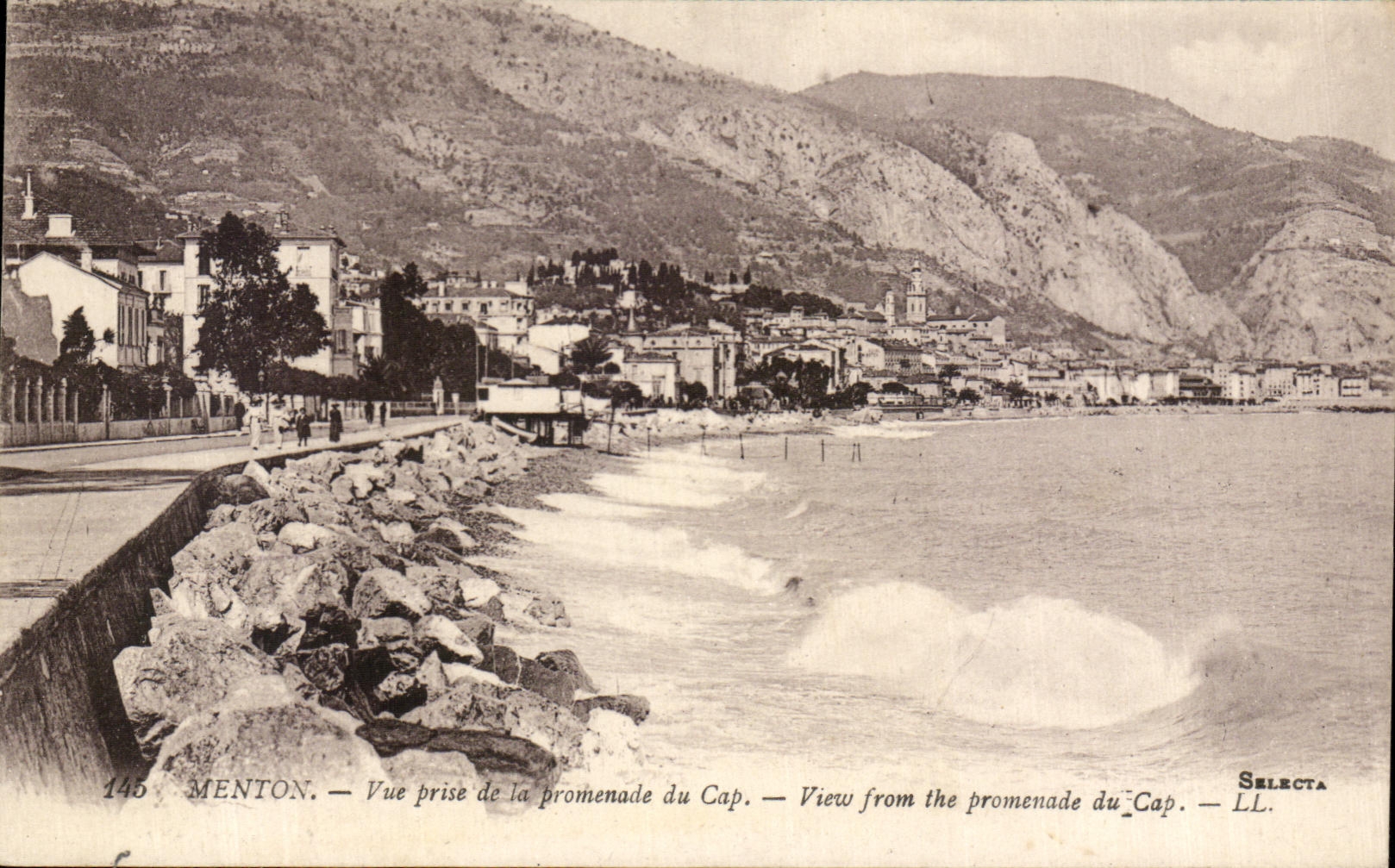 CPA Menton Vue prise de la Promenade du Cap 