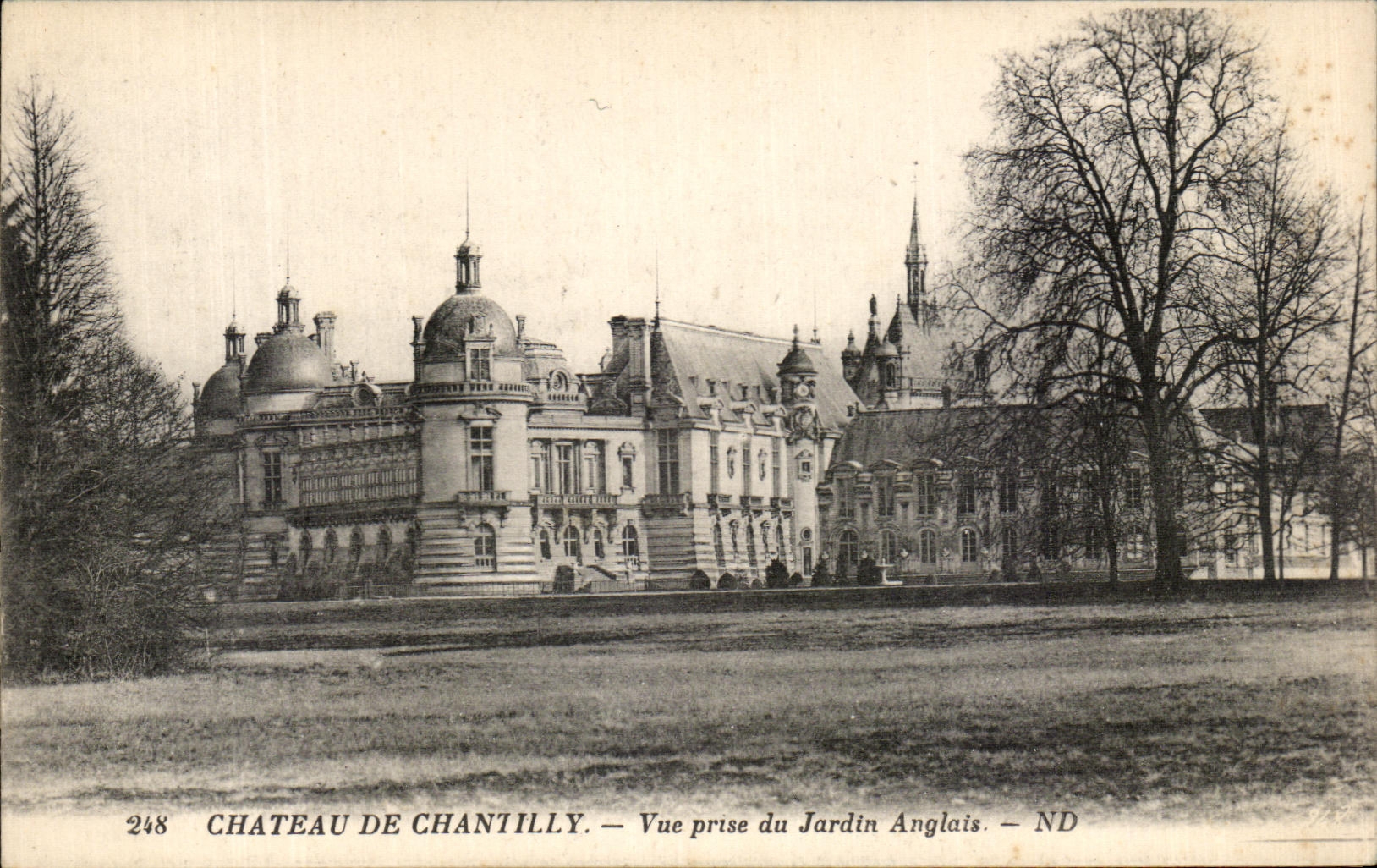 Château de Chantilly — Vue prise du Jardin Anglais — ND — N° 248