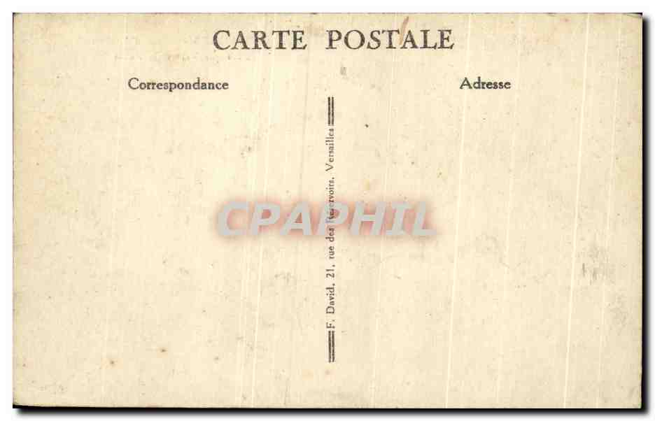 CPA Versailles Char d'Apollon Le Tapis Vert et le Palais — Verso