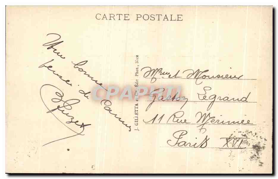 CPA Cannes Casino Allee de Palmiers y — Verso