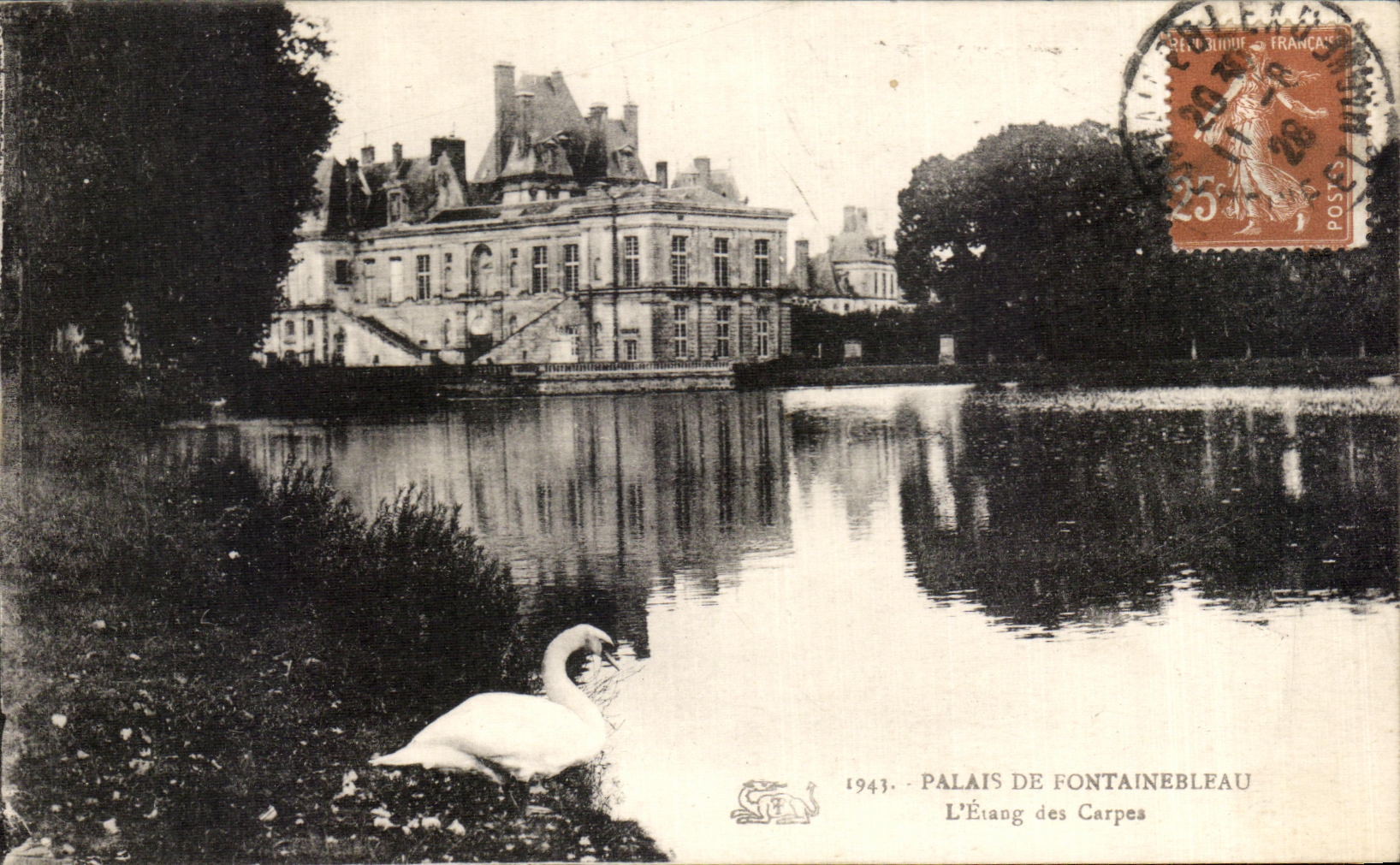 Palais de Fontainebleau — L'Étang des Carpes — éditeur inconnu, n° de série non visible