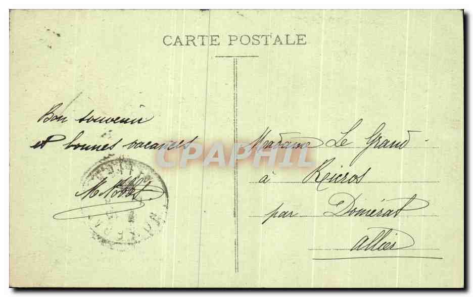 Palais de Fontainebleau — L'Étang des Carpes — éditeur inconnu, n° de série non visible — Verso