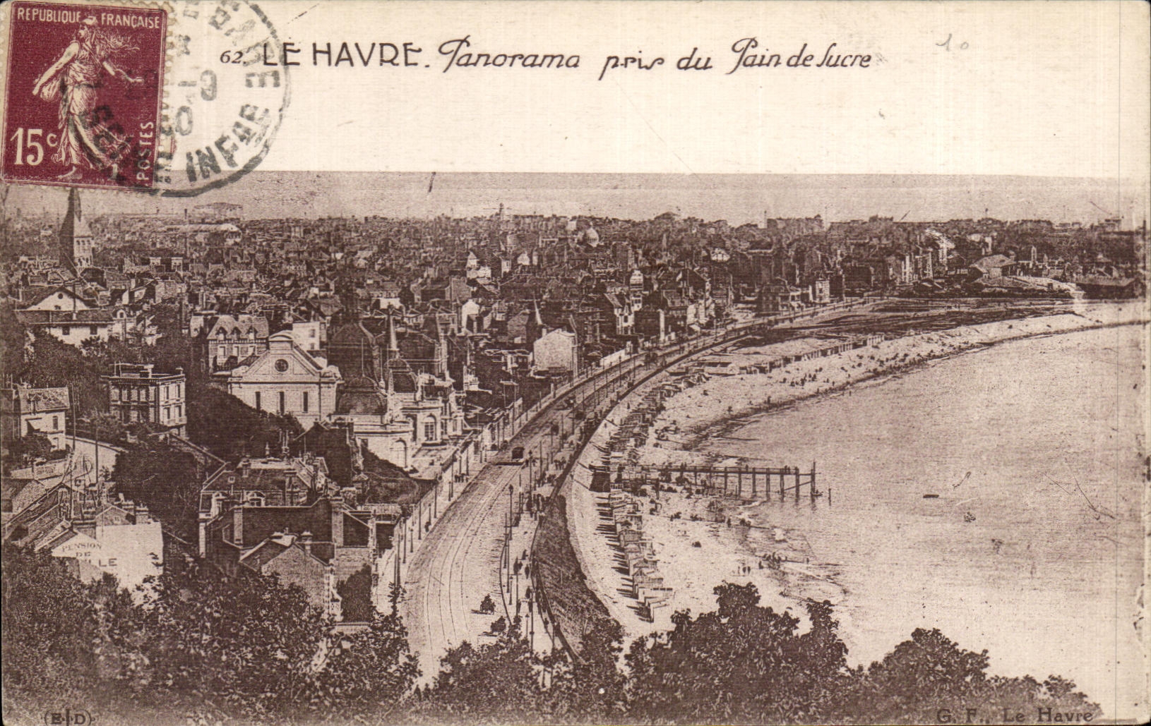 CPA Le Havre panorama paris du Pain de sucre