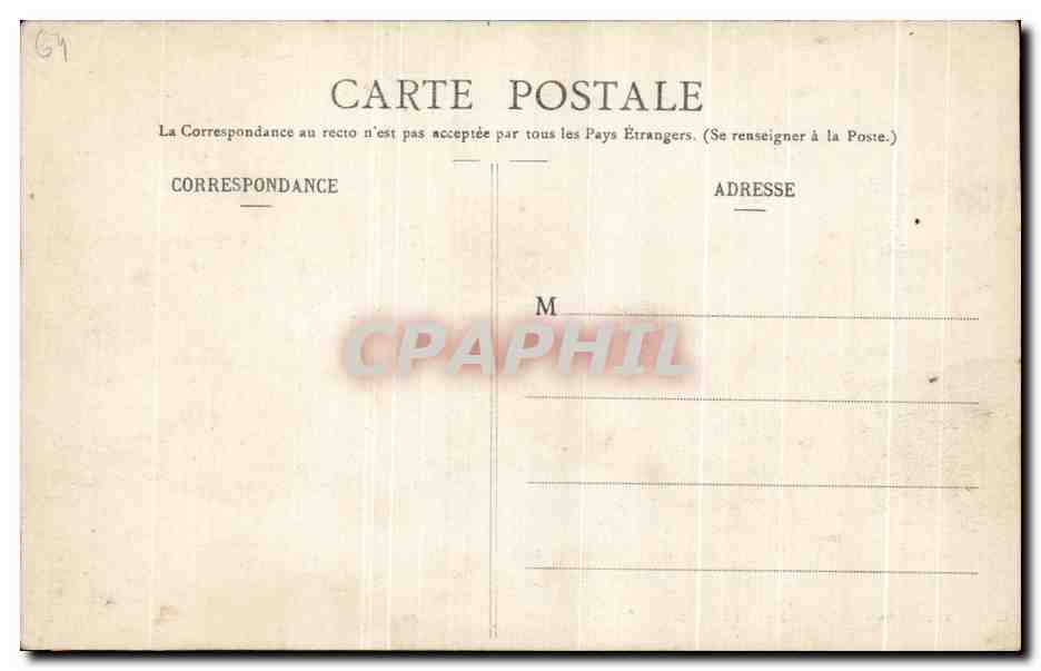 Paysage urbain avec pont et vignette pastorale — C.C. - 1042 - Souvenir des Pyrénées — Verso