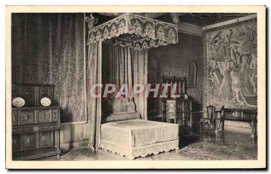 CPA Chateau D'Azay Le Rideau Chambre du premier etage