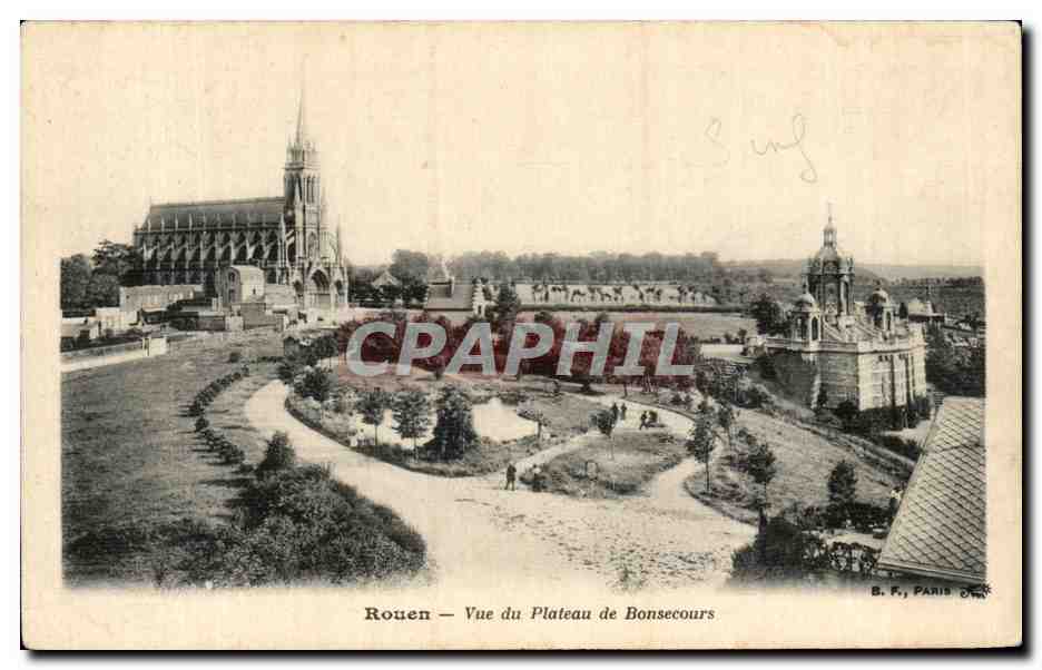 CPA Rouen Vue du Plateau de Bonsecours