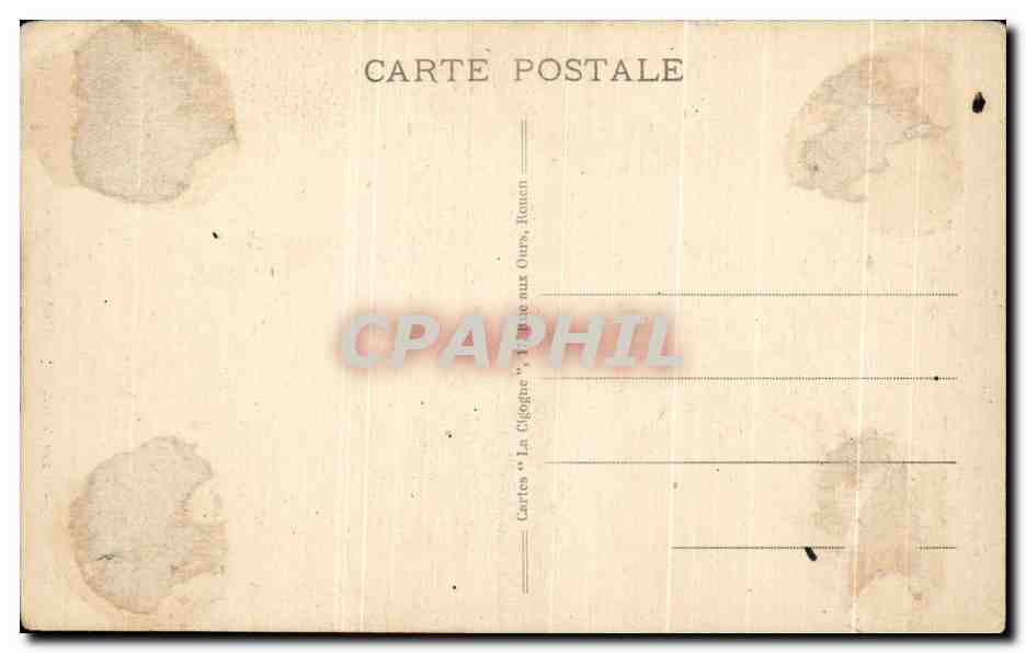 CPA Rouen Hotel Bourgtheroulde — Verso