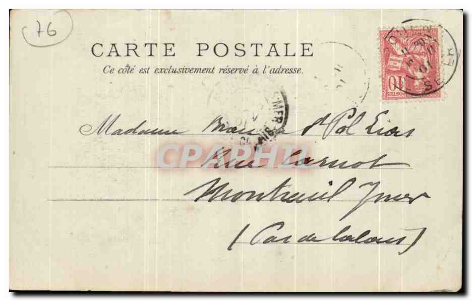 CPA Rouen Hotel du Bourgtherould — Verso
