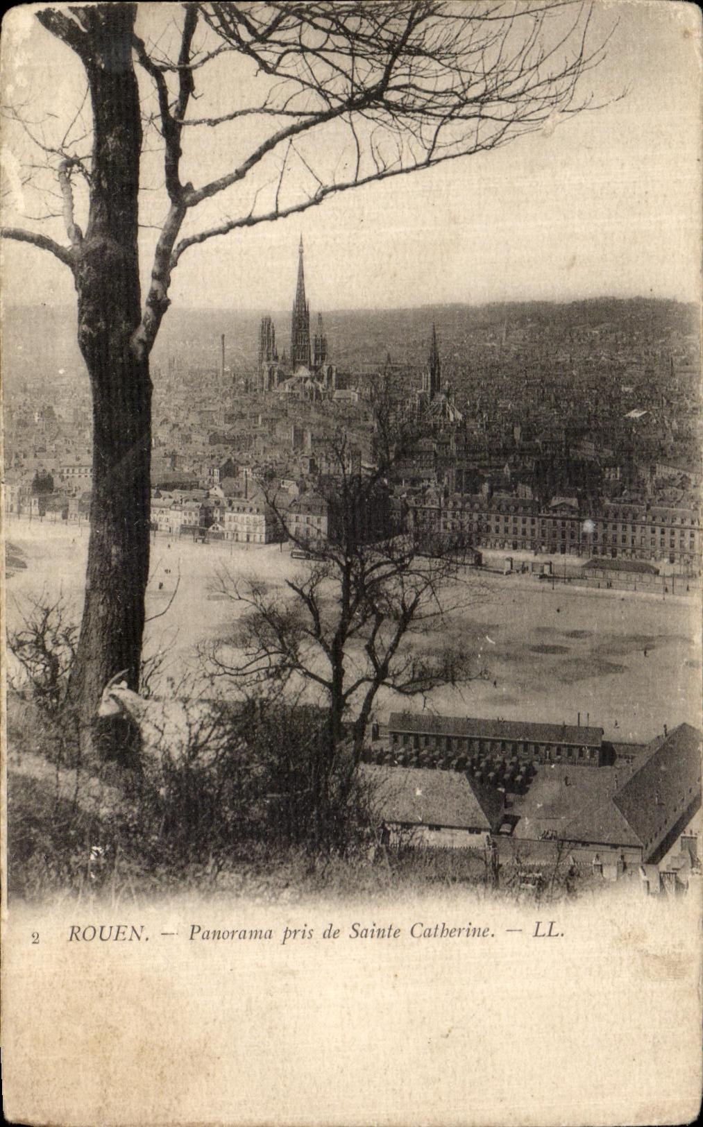 CPA Rouen Panorama pris de Sainte Catherine