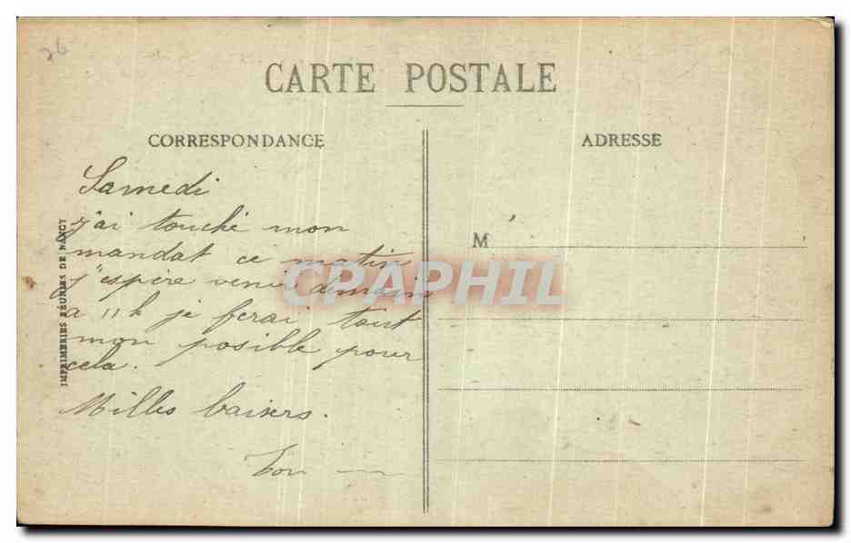 CPA Rouen Statue de Napoleon 1er — Verso