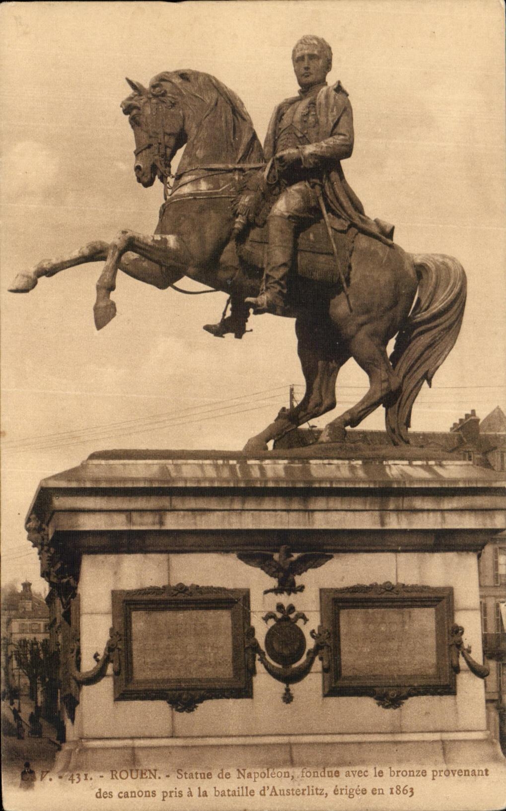 CPA Rouen Statue de Napoleon 1er Austerlitz