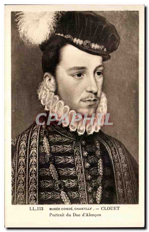 CPA Musee Conde Chantilly Clouet Portrait du Duc d'Alencon