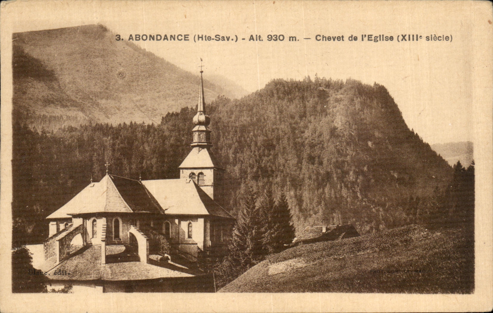 CPA Abondance Chevet de I'Eglise