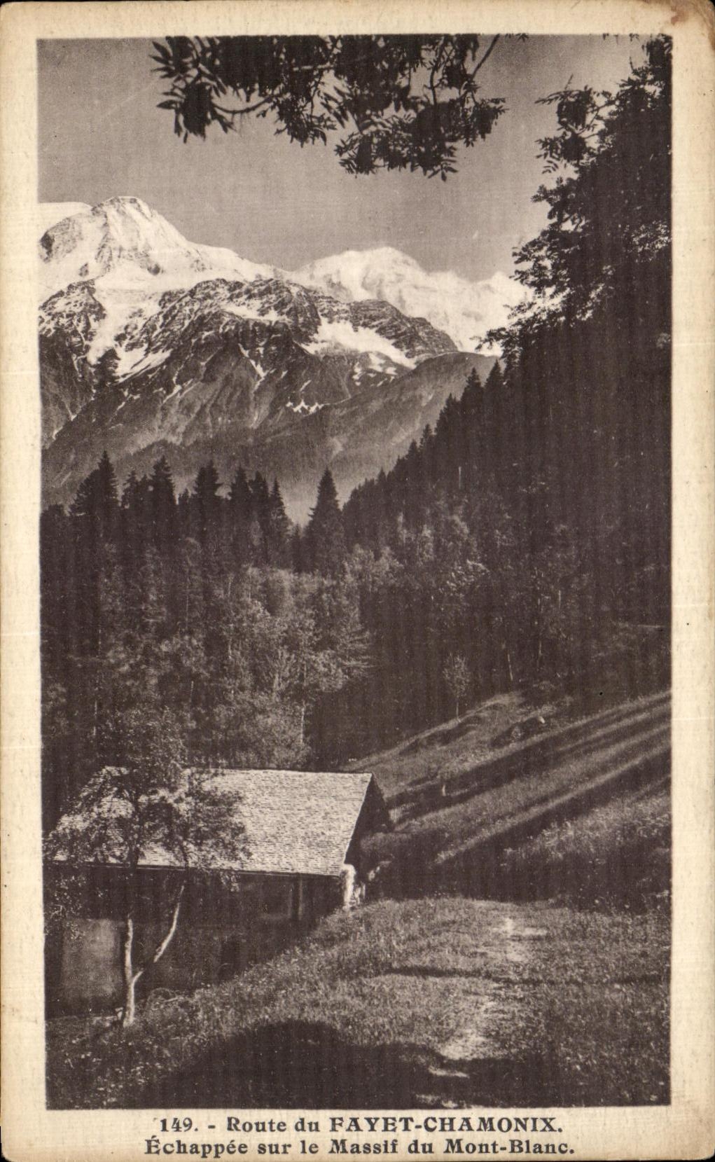 CPA Route Du Fayet Chamonix Echappee sur le Massif du Mont Blanc