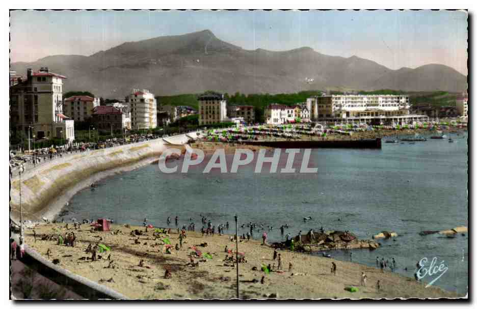 Plage de Saint-Jean-de-Luz — vue de la plage et du port — L. Chatagneau, 6923
