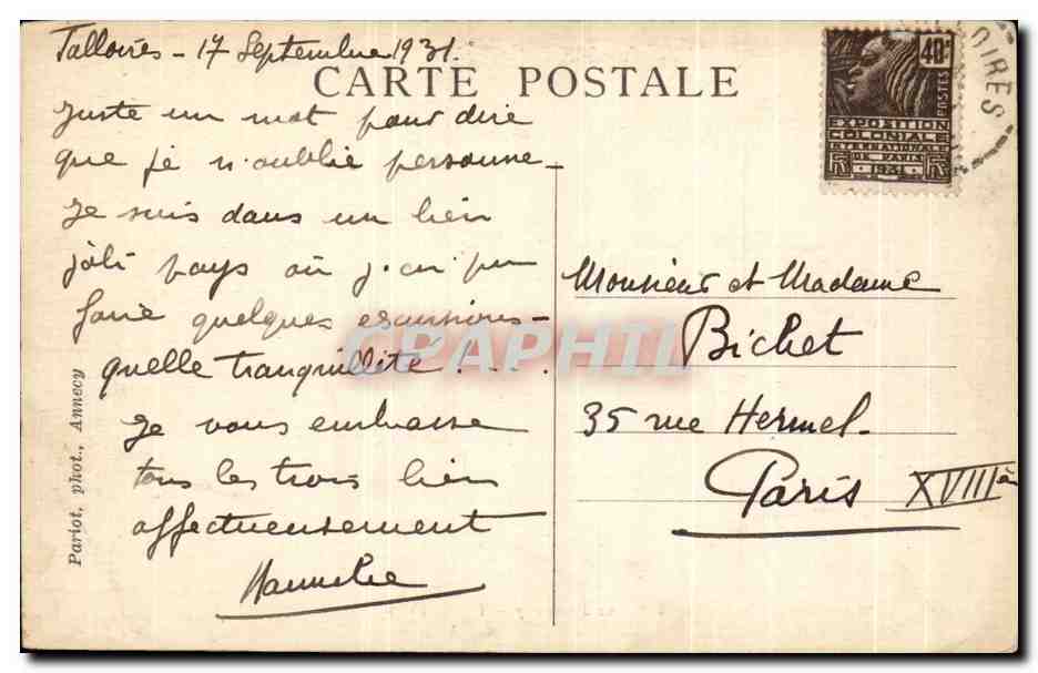 Lac d'Annecy — Talloires — Sites pittoresques de Savoie — n°223 — Reverso