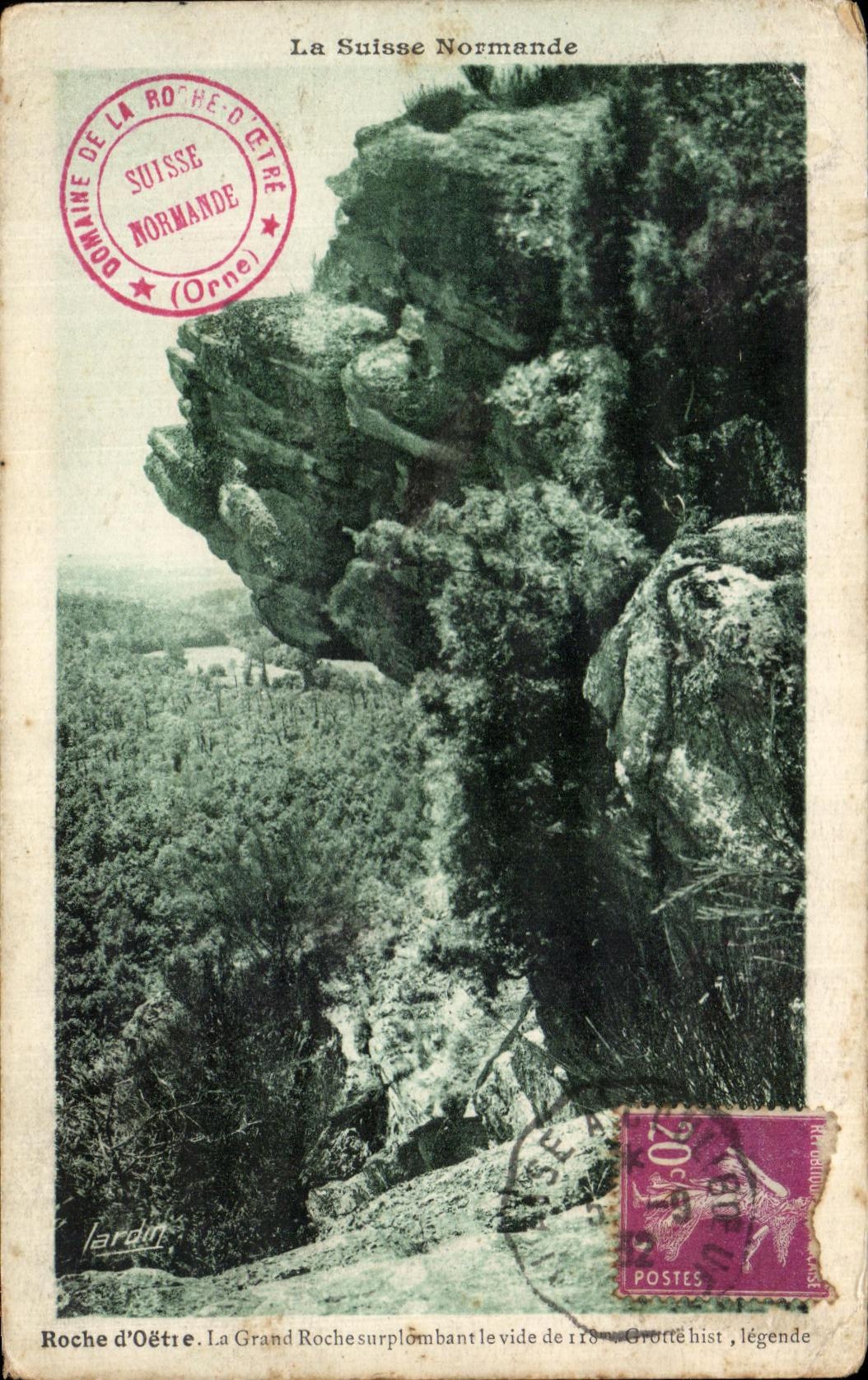 CPA Roche d'Oetre La Grand Rocher surplombant le vide 