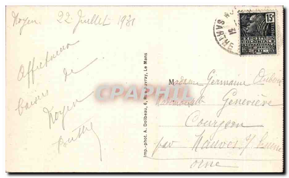 CPA Le Mans La Cathedrale st Julien La Rosace Siecle — Rückseite