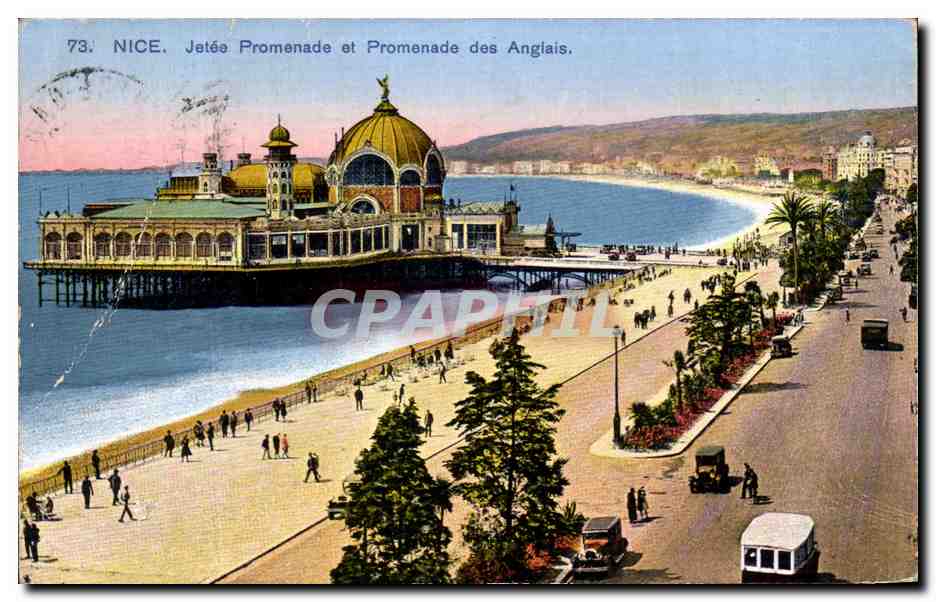 CPA Nice Jetee Promenade et Promenade des Anglais